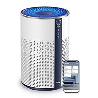 Air Purifier for Home Room Bedroom, Smart WiFi Alexa Control, True H13 HEPA Air Filter Remove 99.97% Smoke Odor Pet Dander Dust Pollen Mold Air Cleaner Metal Design with Night Light