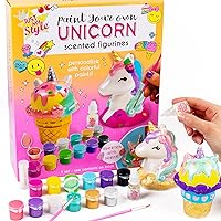 Just My Style Paint Your Own Scented Unicorn Figurines – Paint Your Own Waterless Ceramic Diffuser – Paintable Scented Unicorn Figurines – Customize with Pearlized Paints, Glitter & Sweet Scents