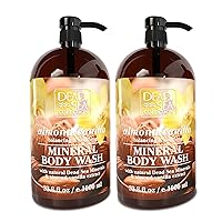 Almond Vanilla Body Wash - with Natural Sea Minerals and Almond Oil - Cleanses and Moisturizes Skin - Pack of 2 (67.6 fl. oz)