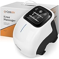 Careella Wireless Knee Massager with Heat and Red Light - Knee Heating Pad for Knee Pain - Vibration Knee Pain Relief - Heating Pad for Knees - Portable & Easy-to-Use Knee Therapy Equipment