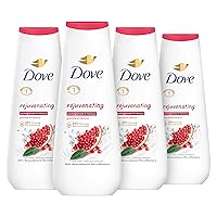 Body Wash Rejuvenating Pomegranate & Hibiscus 4 Count for Renewed, Healthy-Looking Skin Gentle Skin Cleanser with 24hr Renewing MicroMoisture 20 oz