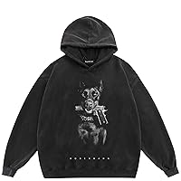 Streetwear Hoodie Sweatshirt Eye World Printed Aesthetic Graphic Hooded Pullover Cotton