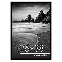 Americanflat 26x38 Poster Frame in Black - Photo Frame with Engineered Wood Frame and Polished Plexiglass Cover - Horizontal and Vertical Formats for Wall with Built-in Hanging Hardware