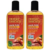 100% Pure Jojoba Oil - 4 Fl Oz - Pack of 2 - Haircare & Skincare Essential Oil - All Skin Types - No Oily Residue - May Help Prevent Flakiness - Makeup Remover - Aftershave Moisturizer