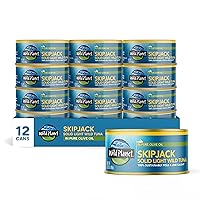 Wild Planet Skipjack Solid Light Wild Tuna In Pure Olive Oil, 2.82oz, Sustainably Wild-Caught, Pole & Line, Tinned Fish, Canned Tuna, 12Count