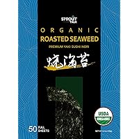 Premium Organic Roasted seaweed Sushi Nori-50 Full Sheets