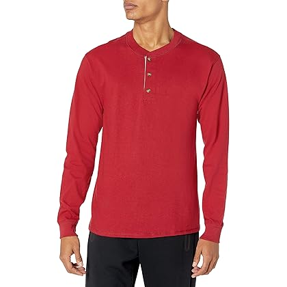 Hanes Men's T-Shirts, Men's BeefyT Henley Shirts, Men's Cotton Long Sleeve Shirts