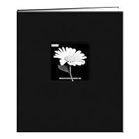 Pioneer MB-811CBFBLK 8 1/2 Inch by 11 Inch Postbound Fabric Frame Cover Memory Book, Deep Black