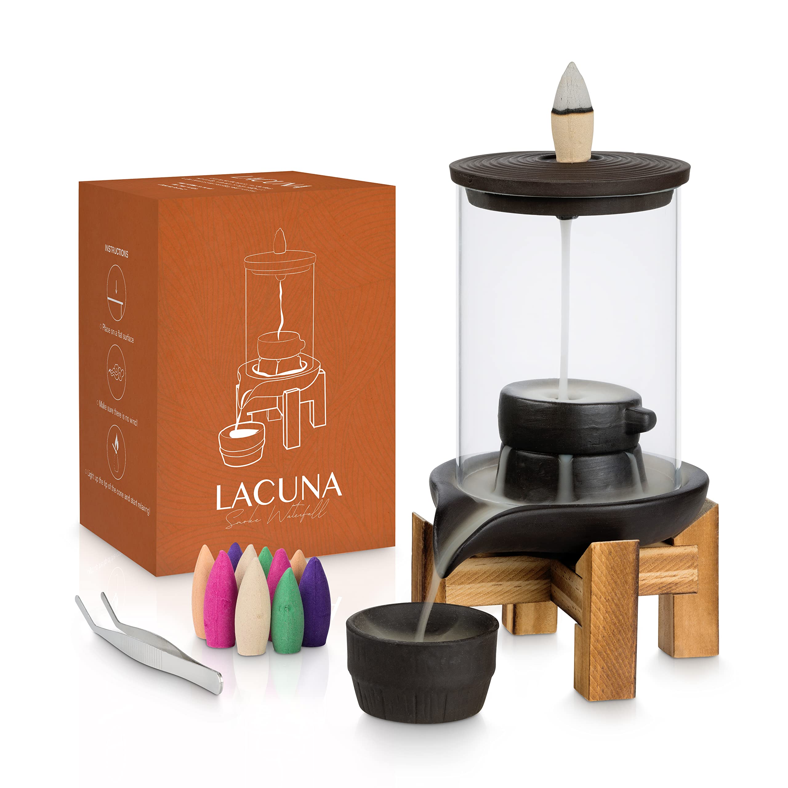 Mua Lacuna Backflow Incense Burner, Holder Set for Incense Cones ...