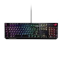 ASUS RGB Mechanical Gaming Keyboard - ROG Strix Scope | Cherry MX Red Switches | 2X Wider Ctrl Key for FPS Precision | Gaming Keyboard for PC (Renewed)