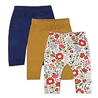 Multipack Harem Pants Roomy Fit Pull on Bottoms 100% Organic Cotton for Infant Baby Boys, Girls, Unisex (Legacy)