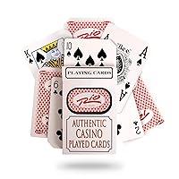Authentic Las Vegas Casino Cards - 8-Pack | Matte Finish | Corner Clipped | Assorted Casino Games | No Joker | Card Games, Poker | Genuine Decks from Nevada Casinos
