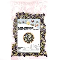 SALINRAAT Butterfly Pea Flower Tea Butterfly Pea Tea Rich in Antioxidants Edible Dried Herbal Flowers for Blue & Purple Drinks and Food Coloring (35.27 oz / 1000 g)