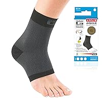 Neo-G Airflow Ankle Compression Sleeve - Sports, Daily Wear - Compression Ankle Brace, Tendonitis Support, Compression Ankle Support for Weak Ankles and Joint Pain - Airflow - L - Black