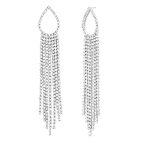 Badgley Mischka Women's Earrings - Elegant Crystal Chandelier Drop Dangle Earrings, Post Closure