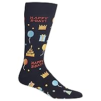 Hot Sox Men's Fun Pop Culture & Celebration Crew Socks-1 Pair Pack-Cool & Funny Gifts