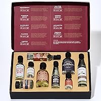 Thoughtfully Gourmet, Coffee House Coffee Syrup Collection, Includes Toffee, French Vanilla, Pumpkin Spice, Peppermint Coffee Syrup and More, Set of 9