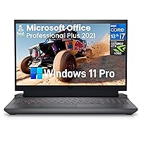 Dell G15 5530 Gaming Laptop - 15.6“ FHD 120Hz Display, Intel 14-Core i7-13650HX, NVIDIA GeForce RTX 4050, 32GB DDR5, 1TB SSD, WiFi, Backlit Keyboard, Windows 11 Pro & Microsoft Office Lifetime License