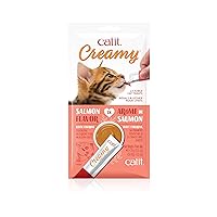 Catit Creamy Lickable Cat Treat, Healthy Cat Treat, Salmon, 30 Pack