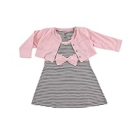 Hudson Baby Baby Girls' Cotton Dress and Cardigan Set