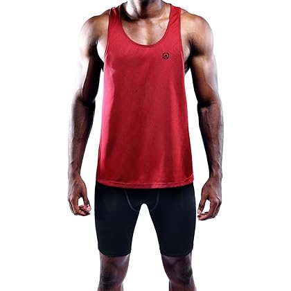 NELEUS Men's 3 Pack Dry Fit Y-Back Muscle Tank Top