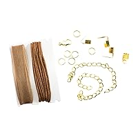 Cousin DIY Jewelry Kit Cording Starter Pack, 2 yd, Brown