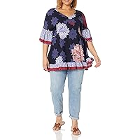 Avenue Women's Plus Size Tunic Harper BRD