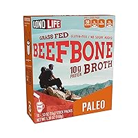 LonoLife - Beef Bone Broth Sticks - 10g Collagen Protein - Grass-Fed, Gluten-Free - Keto & Paleo Friendly - Portable Individual Packets - 10 count…
