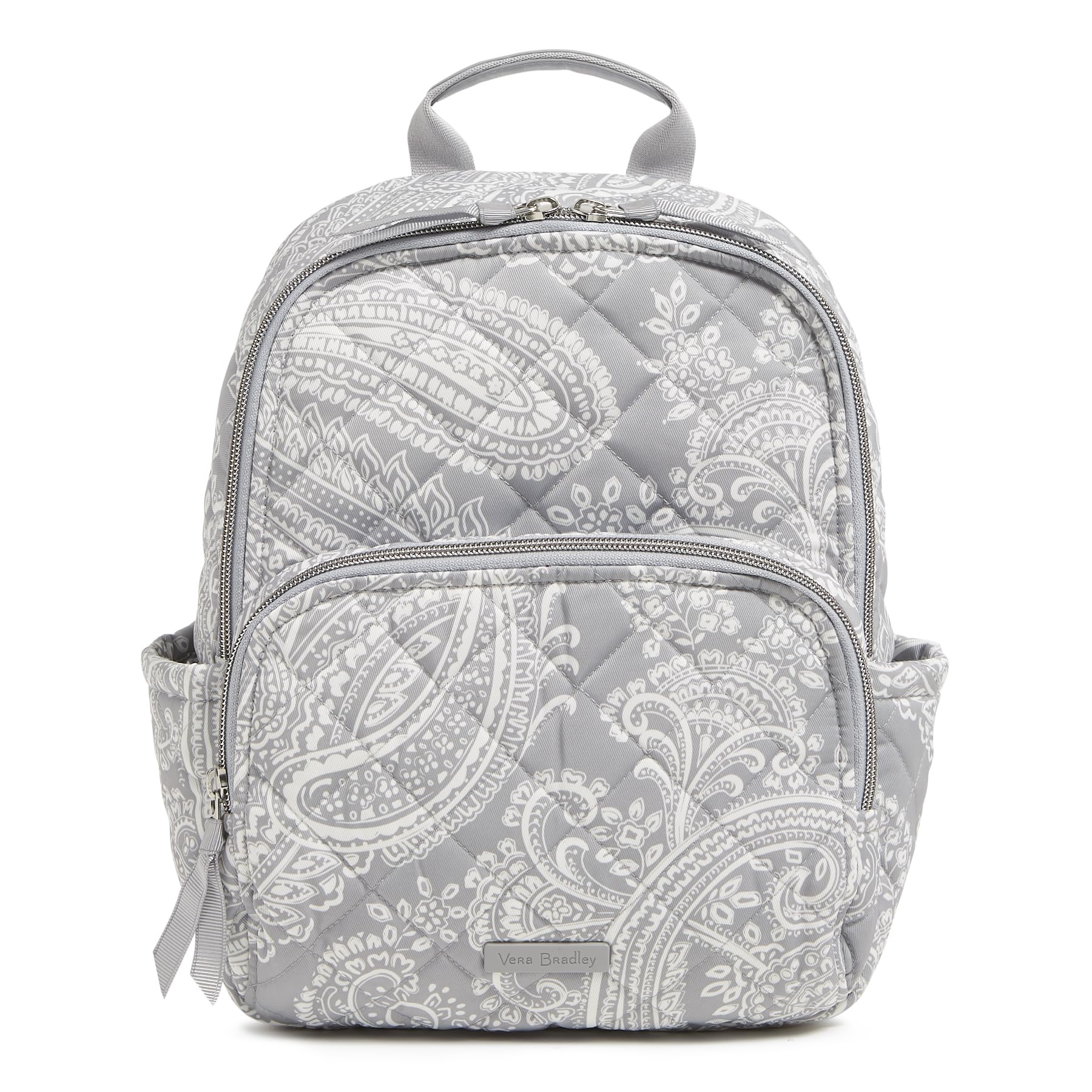 Vera Bradley Women's, Performance Twill Small Backpack, Cloud Gray Paisley, One Size