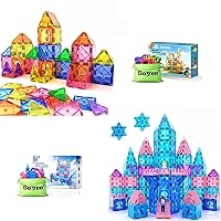 Magnetic Tiles Toddler Toys Frozen Toys for Girls Diamond Magnetic Tiles Toys for 3+ Year Old Girls Boys Sensory STEM Learning Toys Gifts for 3 4 5 6 7 8+ Year Old