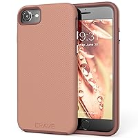 Crave Dual Guard for Apple iPhone SE 2022 (3rd gen) Case, SE 2020 (2nd gen) Case, iPhone 8 Case, iPhone 7 Case, Shockproof Protection Dual Layer Case for iPhone SE/8/7 (4.7 Inch) - Blush