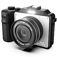 4K 48MP Vlogging Camera with WiFi, 32GB Card, Auto Focus & Anti-Shake - 3'' Screen, 18X Zoom