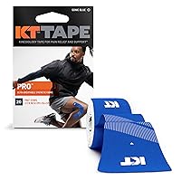 KT Tape, Pro Synthetic Kinesiology Athletic Tape, 20 Count, 10” Precut Strip