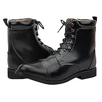 Women Ladies English Horse Riding Light weight Leather Glory Laced Paddock Boots