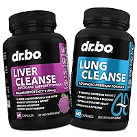 DR. BO Liver Cleanse & Lung Support Pills - Herbal Cleanser Formulas to Support Liver & Lung Health