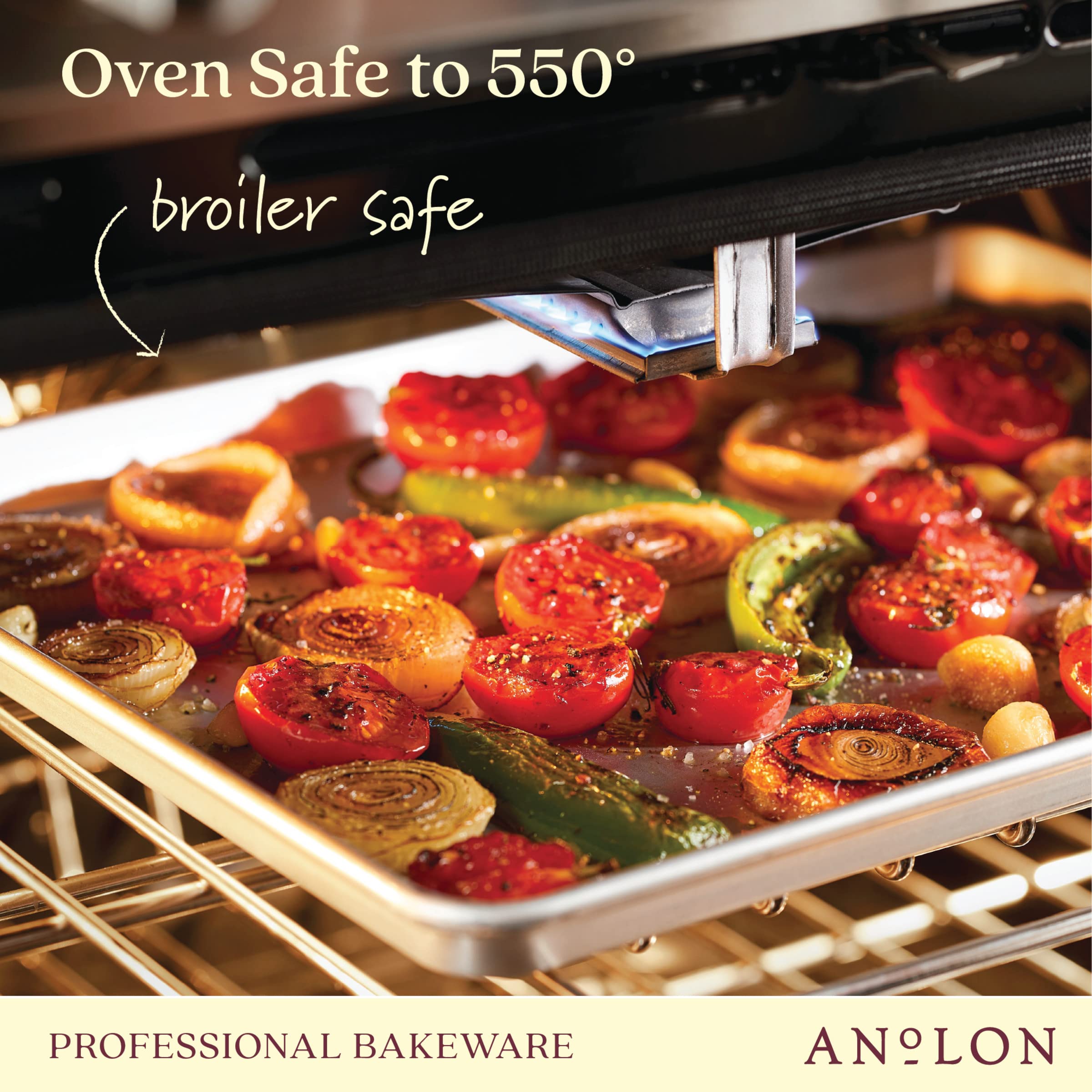 Anolon Pro-Bake Aluminized Steel Bakeware Set, 6 Piece - Silver