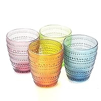 WholeHousewares Multicolor Goblet Set: Vintage Drinking Cups (6pcs