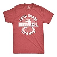 Mens Fifth Grade Dodgeball Champs T Shirt Funny Vintage 80s Gym Cool Graphic Tee