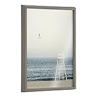 Blake Off Duty Framed Printed Glass Wall Art by Emiko and Mark Franzen of F2Images, 18x24 Gray, Decorative Coastal Beach Art for Wall