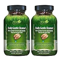Daily Gentle Cleanse - 60 Liquid Soft-Gels, Pack of 2 - Non-Laxative Formula with Triphala
