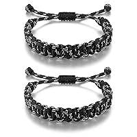 Handmade Braided Unisex Friendship Bracelets Distance Matching Bracelet 2 Pcs