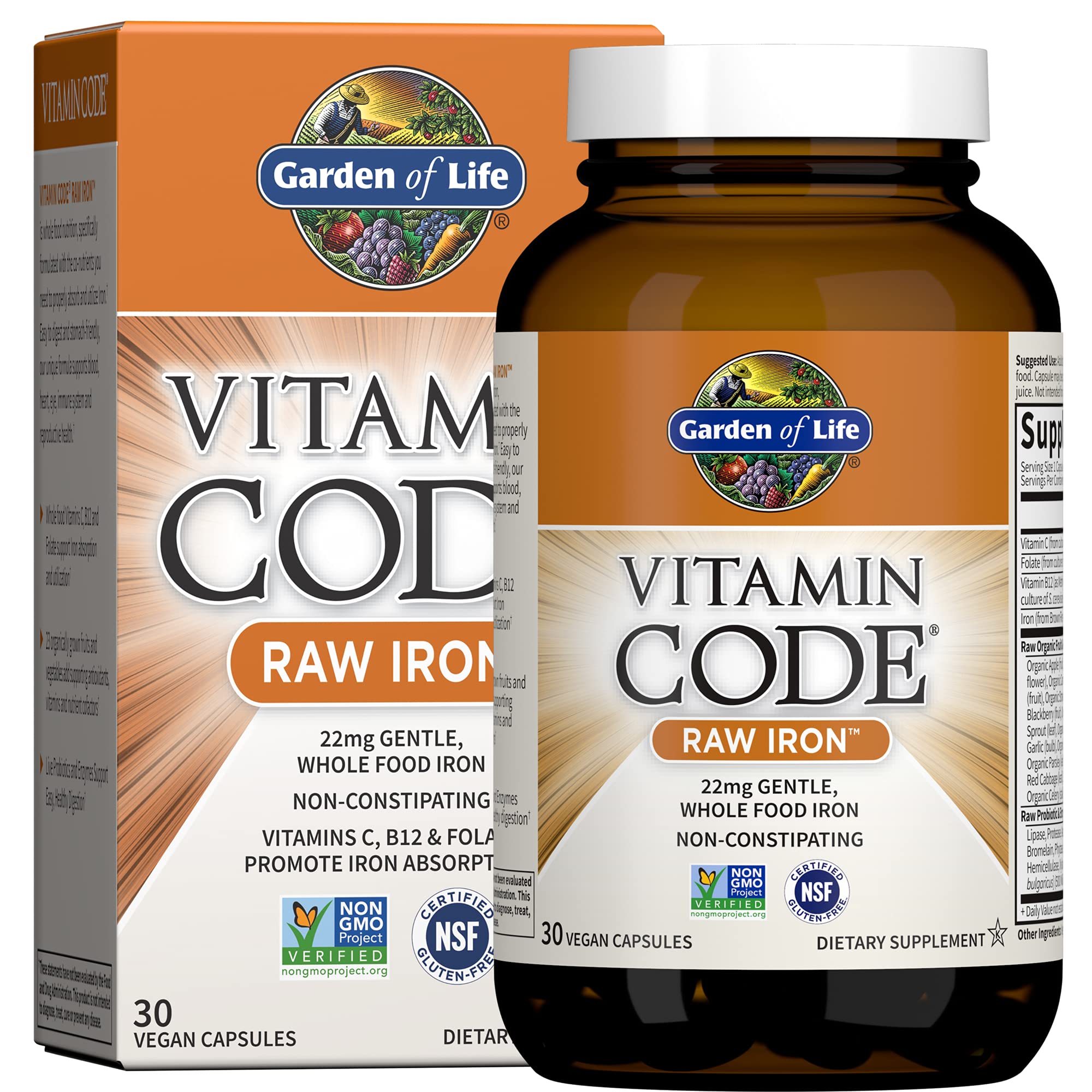 Vitamin Code Raw Iron 30ct Capsules