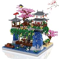 Cherry Blossom Tree Building Set, Chinese Architecture Building Blocks Japanese Sakura Tree House Building Set Bonsai Tree Kit, Blocks Sets for Adults Gift for Kids Age 12+(3220 Pieces)