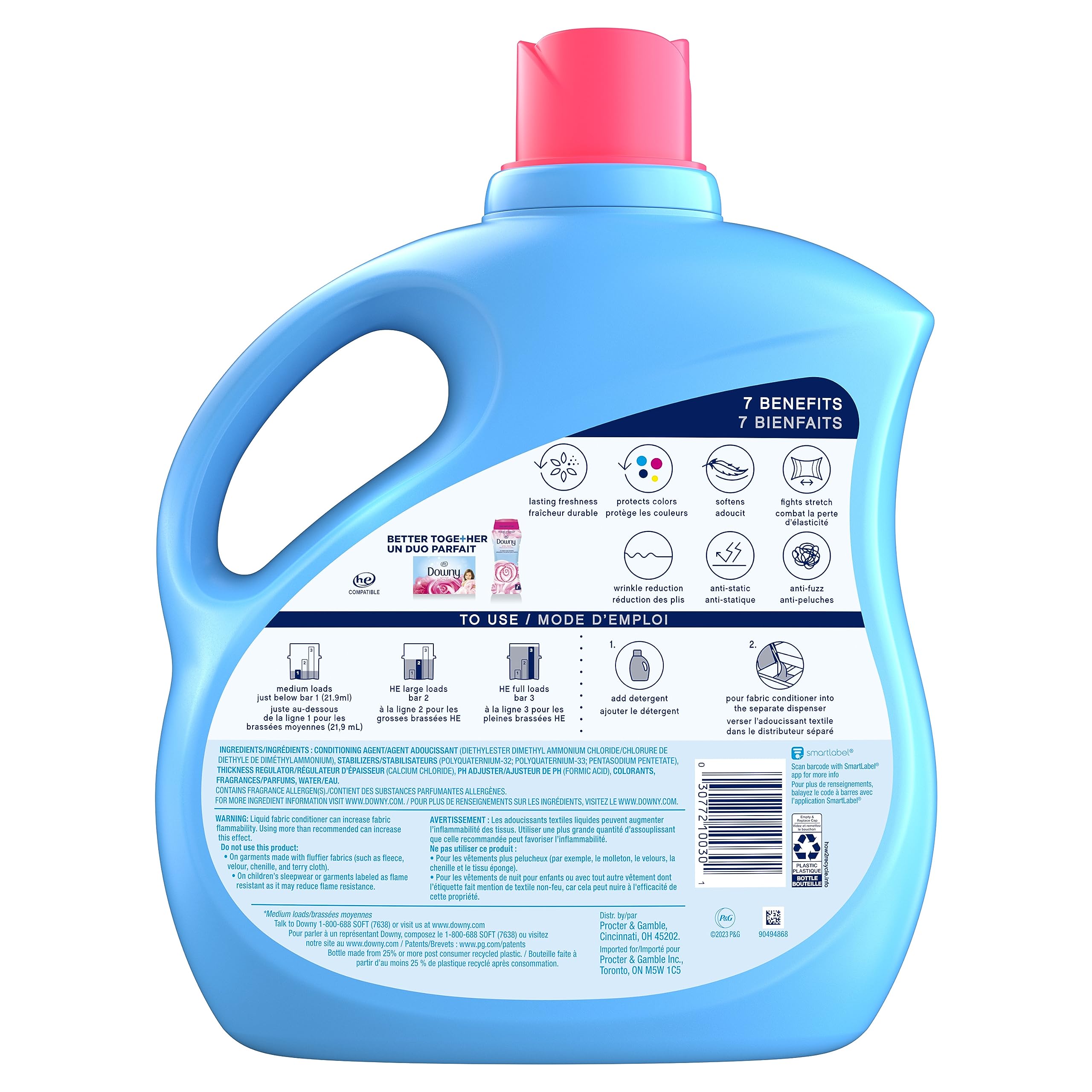 Downy Ultra Laundry Liquid Fabric Softener (Fabric Conditioner), April Fresh, 111 fl oz, 150 Loads