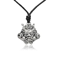 Japanese Hannya Mask 92.5 Sterling Silver Pewter Brass Necklace Pendent Jewelry