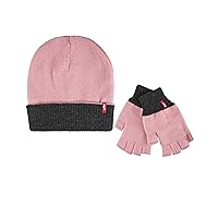 Levi's Men's Reversible Warm Winter Beanie with Fingerless Glove Set