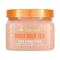 Tree Hut Boba Milk Tea Shea Sugar Exfoliating & Hydrating Body Scrub, 18 oz