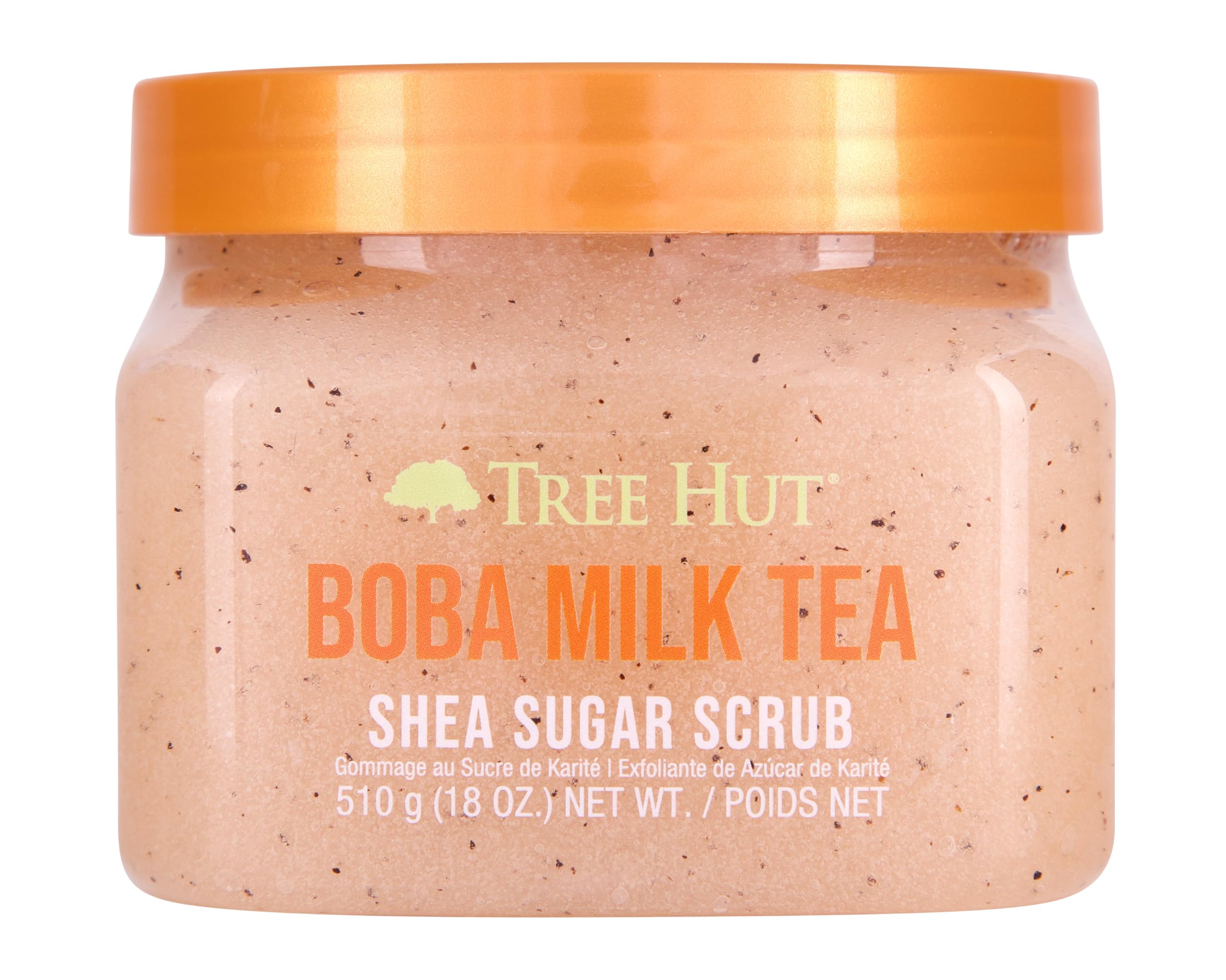 Tree Hut Boba Milk Tea Shea Sugar Exfoliating & Hydrating Body Scrub, 18 oz.