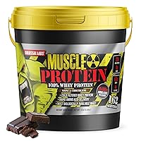 Muscle Protein Whey Powder [12 lbs/Pack of 1]–Chocolate Protein Powder, Cold Filtered, 25g Pure Protein, 6.6g BCAAs (Packaging May Vary)