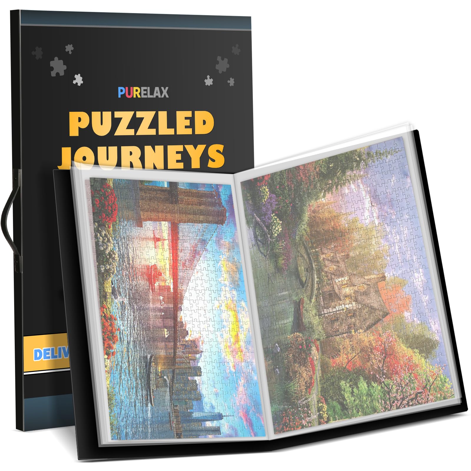 Buy Purelax Puzzle Storage Organizer - 1000Pcs Puzzle Savers, Large  Capacity Jigsaw Puzzles Organizer Folder Portable with 20 Pockets,  Dustproof & Protective Puzzle Accessory
